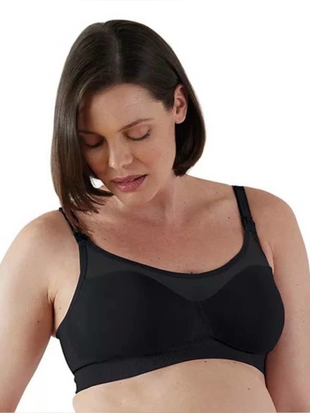 Bravado designs  body silk Black Nursing Bra seamless  sheer size Small NWT